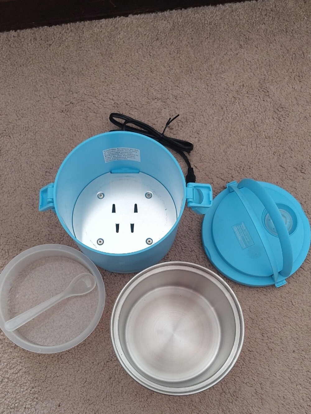 Blue Electric Lunch Box Food Warmer - Portable Heated Bento - Picture 2 of 8